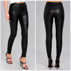 Moto Black Vegan Leather Leggings